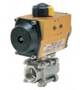 Ball Valves with Single Acting Spring Return Pneumatic Actuators